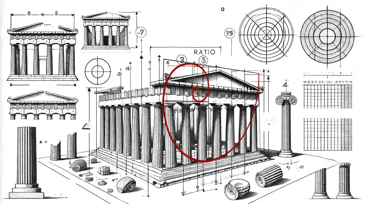 Analiza proporcjonalna fasady Partenonu