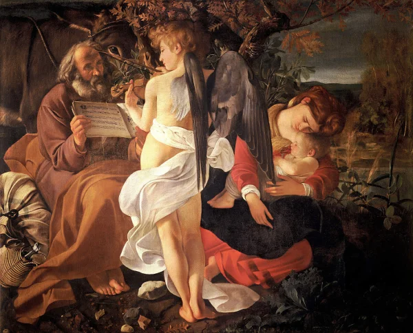 Caravaggio - Flight into Egypt (1595)