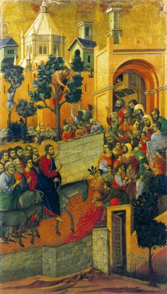 Duccio di Buoninsegna - Entry into Jerusalem (1308-1311)