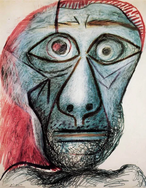 Pablo Picasso - Self portrait - Facing Death (1972)