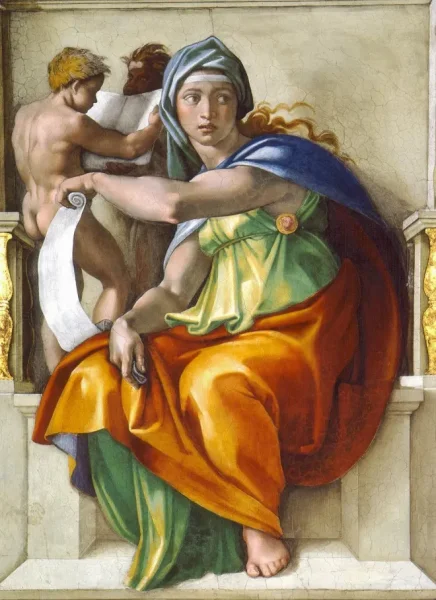 Michelangelo - Sibyl of Delphi - Sistine Chapel (1509)