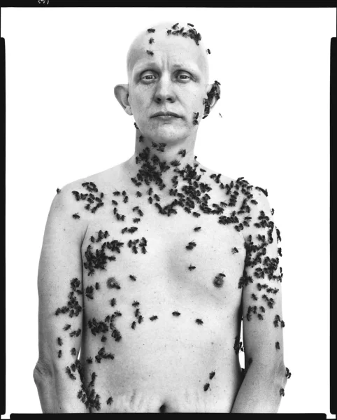 Richard Avedon - Ronald Fischer beekeeper Davis California (May 9yh 1981)